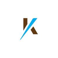 eerste brief k logo vector ontwerp sjabloon