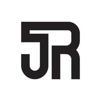 eerste jr brief logo vector sjabloon ontwerp. creatief abstract brief rj logo ontwerp. gekoppeld brief rj logo ontwerp.