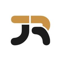 eerste jr brief logo vector sjabloon ontwerp. creatief abstract brief rj logo ontwerp. gekoppeld brief rj logo ontwerp.