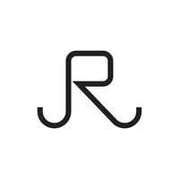 eerste jr brief logo vector sjabloon ontwerp. creatief abstract brief rj logo ontwerp. gekoppeld brief rj logo ontwerp.