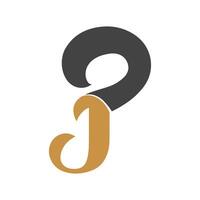 eerste jp brief logo met creatief modern bedrijf typografie vector sjabloon. creatief abstract brief pj logo ontwerp.