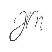 eerste brief jm logo of mj logo vector ontwerp sjabloon