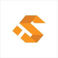 eerste brief is logo of si logo vector ontwerp sjabloon