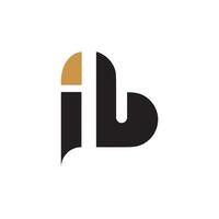 eerste brief ib logo of bi logo vector ontwerp sjabloon