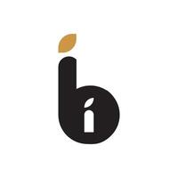 eerste brief ib logo of bi logo vector ontwerp sjabloon