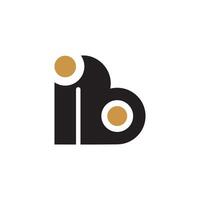 eerste brief ib logo of bi logo vector ontwerp sjabloon