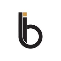 eerste brief ib logo of bi logo vector ontwerp sjabloon