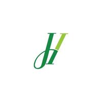 hj, jh, h en j abstract eerste monogram brief alfabet logo ontwerp. vector