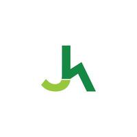 hj, jh, h en j abstract eerste monogram brief alfabet logo ontwerp. vector