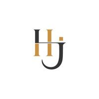 hj, jh, h en j abstract eerste monogram brief alfabet logo ontwerp. vector