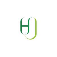 hj, jh, h en j abstract eerste monogram brief alfabet logo ontwerp. vector