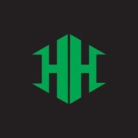 eerste brief hh logo of h logo vector ontwerp sjabloon