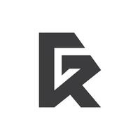 eerste gr brief logo met creatief modern bedrijf typografie vector sjabloon. creatief abstract brief rg logo ontwerp.