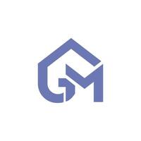 eerste brief gm of mg logo ontwerp sjabloon vector