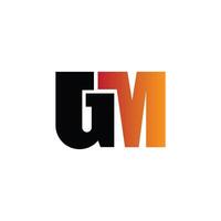 eerste brief gm of mg logo ontwerp sjabloon vector