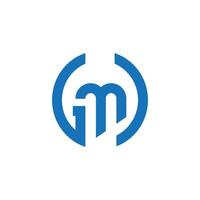 eerste brief gm of mg logo ontwerp sjabloon vector