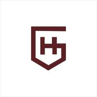 eerste brief gh of hg logo vector Sjablonen