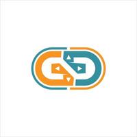 eerste brief g logo vector ontwerp.