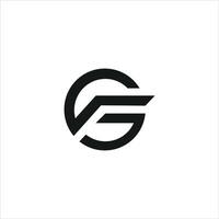 eerste brief fg logo of vriendin logo vector ontwerp sjabloon