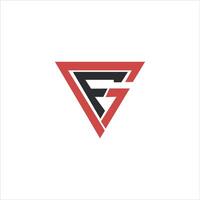 eerste brief fg logo of vriendin logo vector ontwerp sjabloon