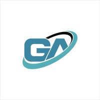 eerste brief ag of ga logo ontwerp sjabloon vector