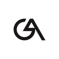 eerste brief ag of ga logo ontwerp sjabloon vector