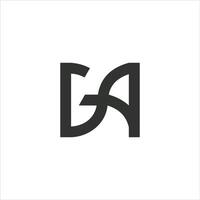 eerste brief ag of ga logo ontwerp sjabloon vector