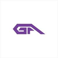 eerste brief ag of ga logo ontwerp sjabloon vector