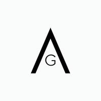 eerste brief ag of ga logo ontwerp sjabloon vector