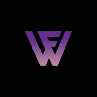 eerste brief fw of wf logo ontwerp sjabloon vector