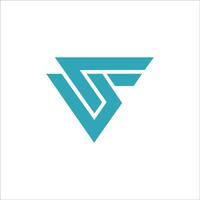 eerste brief fv logo of vf logo vector ontwerp sjabloon