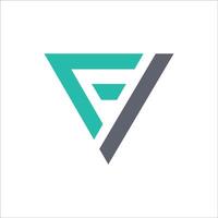 eerste brief fv logo of vf logo vector ontwerp sjabloon