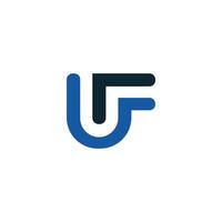 fu en uf brief logo ontwerp sjabloon.fu,uf eerste gebaseerd alfabet icoon logo ontwerp vector