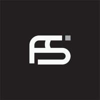 eerste brief fs of sf logo vector ontwerp