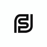 eerste brief fs of sf logo vector ontwerp