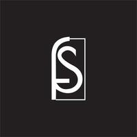 eerste brief fs of sf logo vector ontwerp