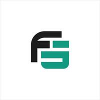 eerste brief fs of sf logo vector ontwerp