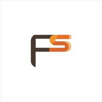 eerste brief fs of sf logo vector ontwerp