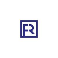 eerste brief vanaf of rf logo vector ontwerpen