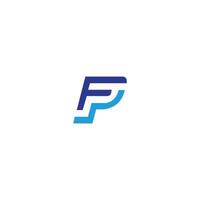 eerste brief fp logo of pf logo vector ontwerp Sjablonen