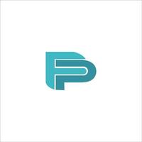 eerste brief fp logo of pf logo vector ontwerp Sjablonen