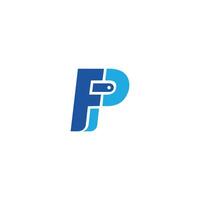 eerste brief fp logo of pf logo vector ontwerp Sjablonen