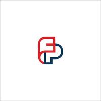 eerste brief fp logo of pf logo vector ontwerp Sjablonen