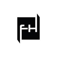 eerste brief fh of hf logo vector ontwerp sjabloon