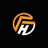 eerste brief fh of hf logo vector ontwerp sjabloon