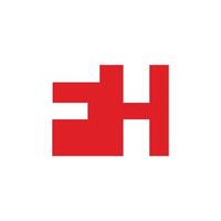 eerste brief fh of hf logo vector ontwerp sjabloon