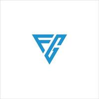 eerste brief fg logo of vriendin logo vector ontwerp sjabloon