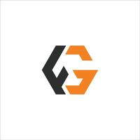 eerste brief fg logo of vriendin logo vector ontwerp sjabloon