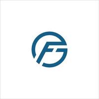 eerste brief fg logo of vriendin logo vector ontwerp sjabloon