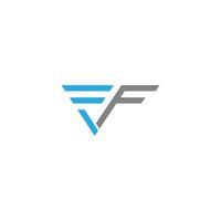 eerste brief ff logo of f logo vector ontwerp sjabloon